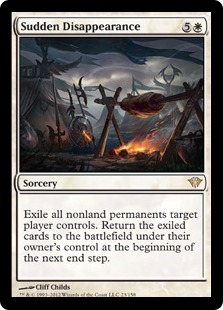 Sudden Disappearance Magic Card