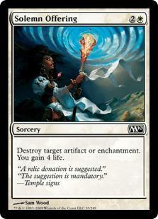 Solemn Offering Magic Card