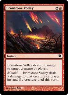 Brimstone Volley Magic Card