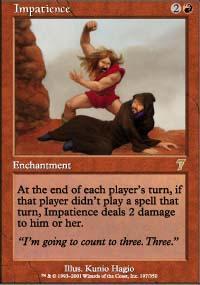 Impatience Magic Card